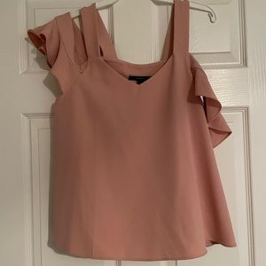 Cold shoulder ruffle top